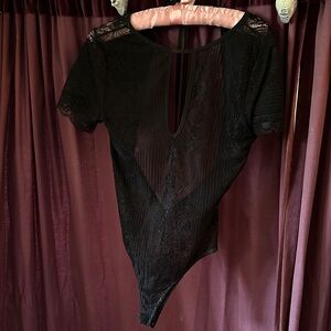 Elegant Black Lace Women Top